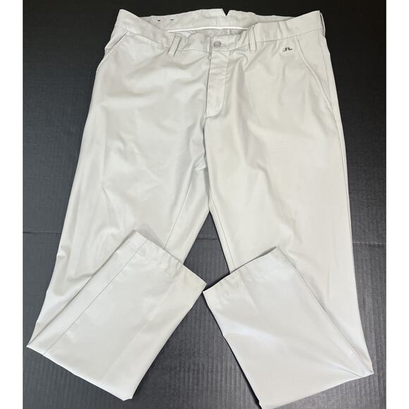 J Lindeberg Golf Pants Mens Grey 36X30 Quick Dry Micro High Stretch Breathable - Picture 2 of 7